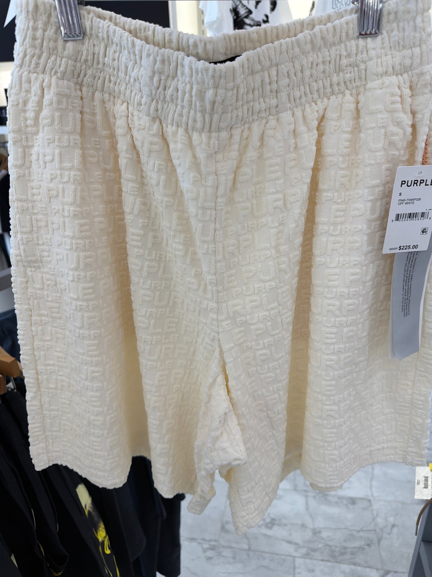 purple cream shorts