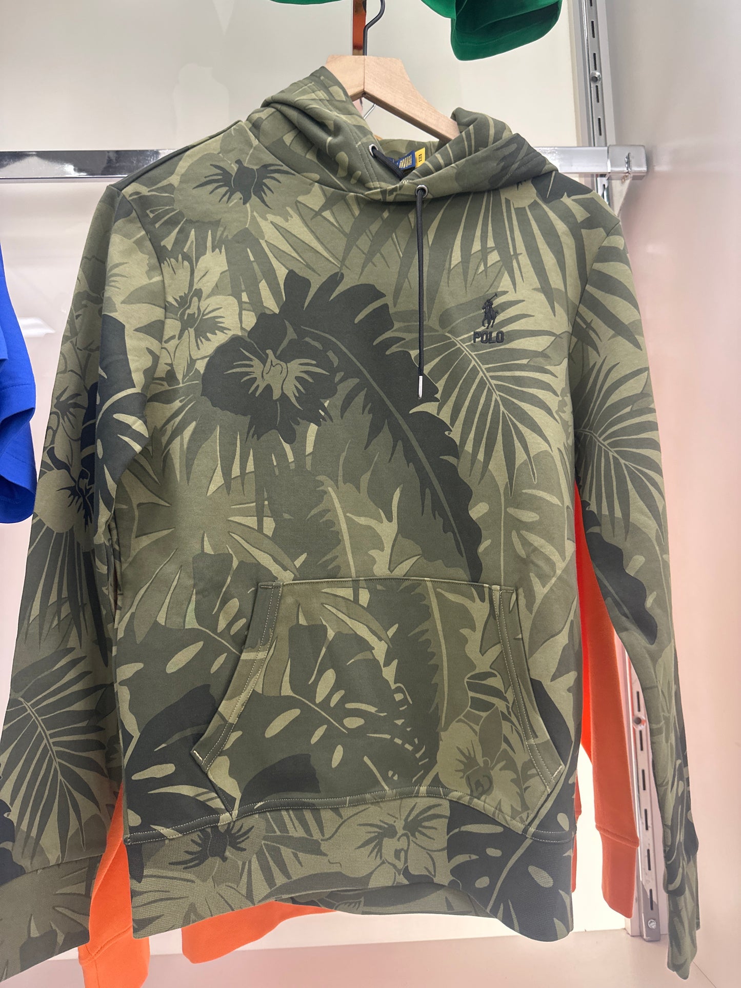 Polo hoodie green leaf