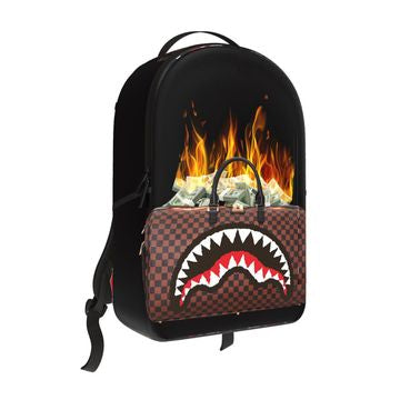 Spray Ground BAG OF MONEY ON FIRE BACKPACK