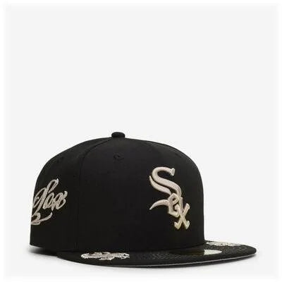 (NEW ERA) 59Fifty Chicago White Sox Embroidery Wordmark Fitted Hat