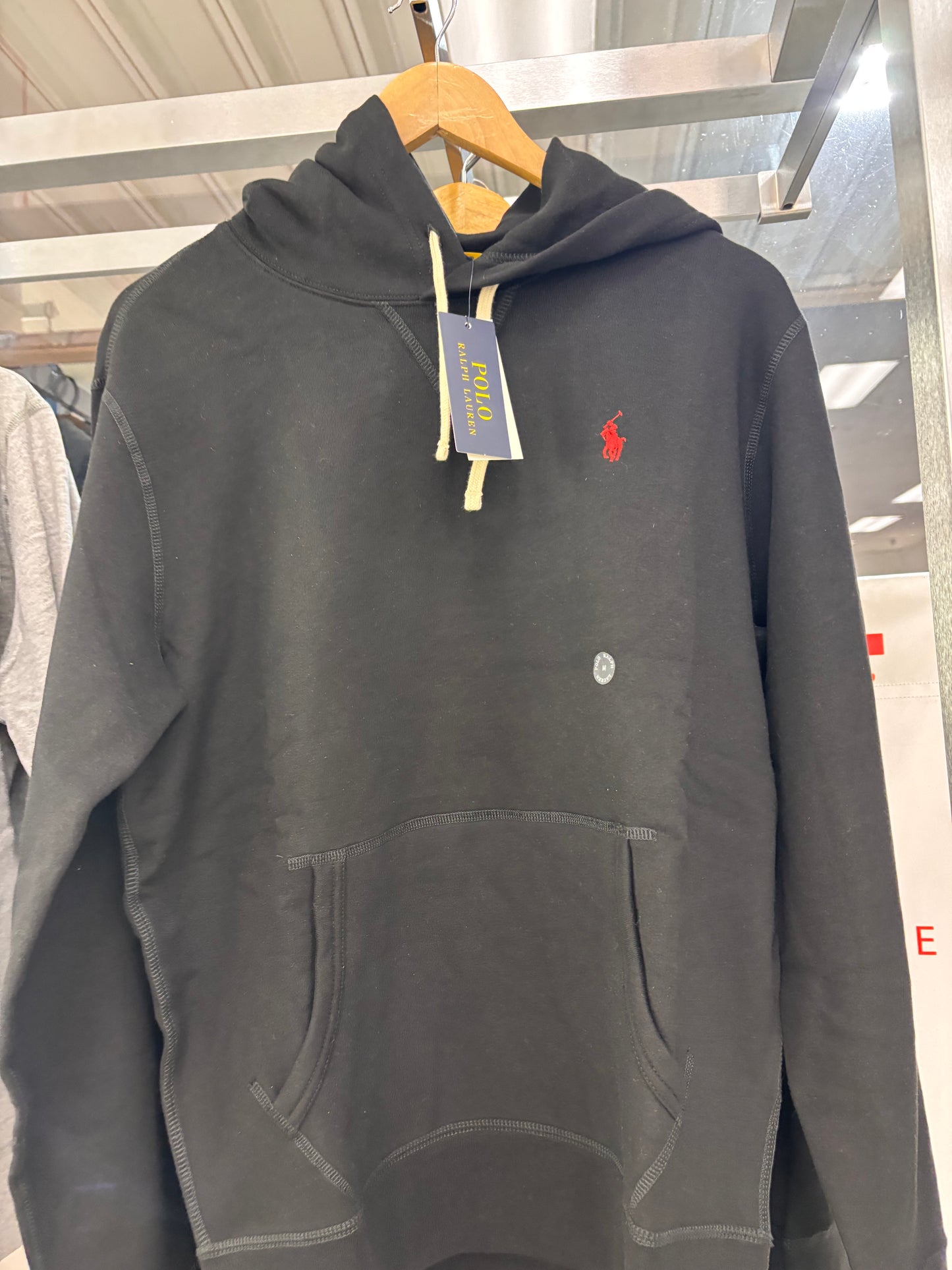 polo hoodie black