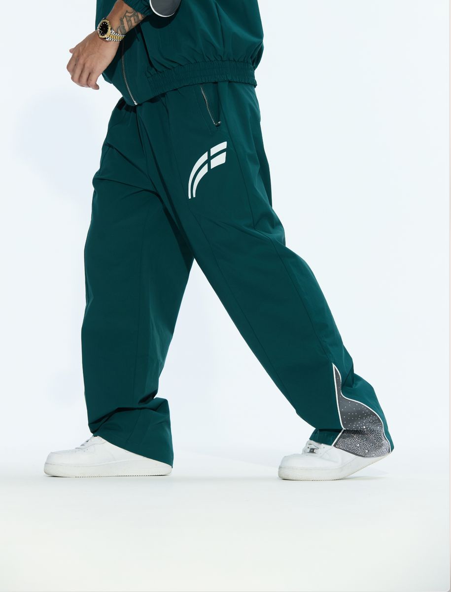 Emerald/ Grey "Astral" windbreaker pants RVS