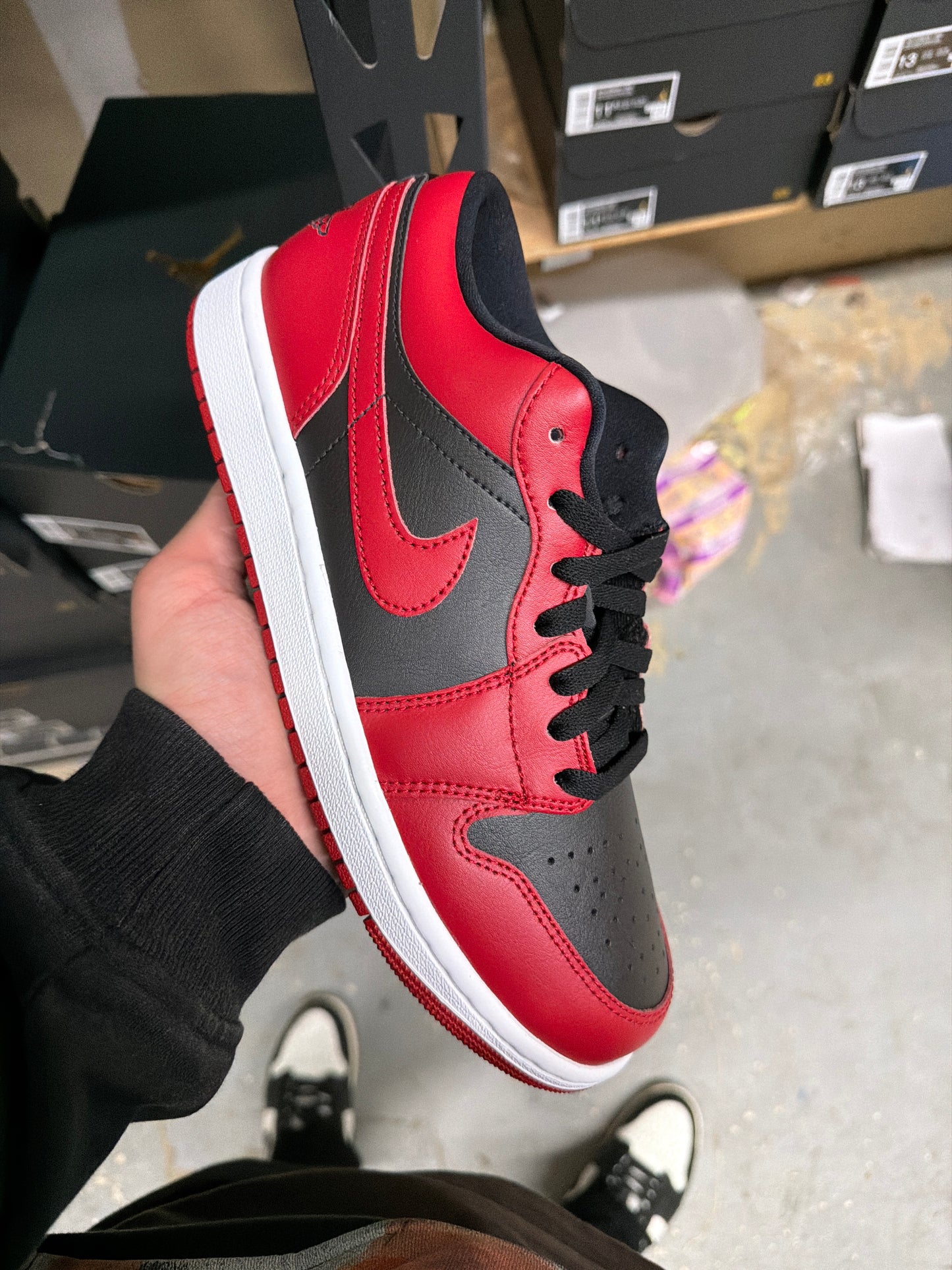 air jordan 1 low red/black
