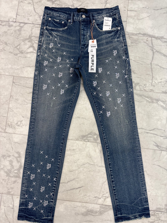 purple jeans rhinestone