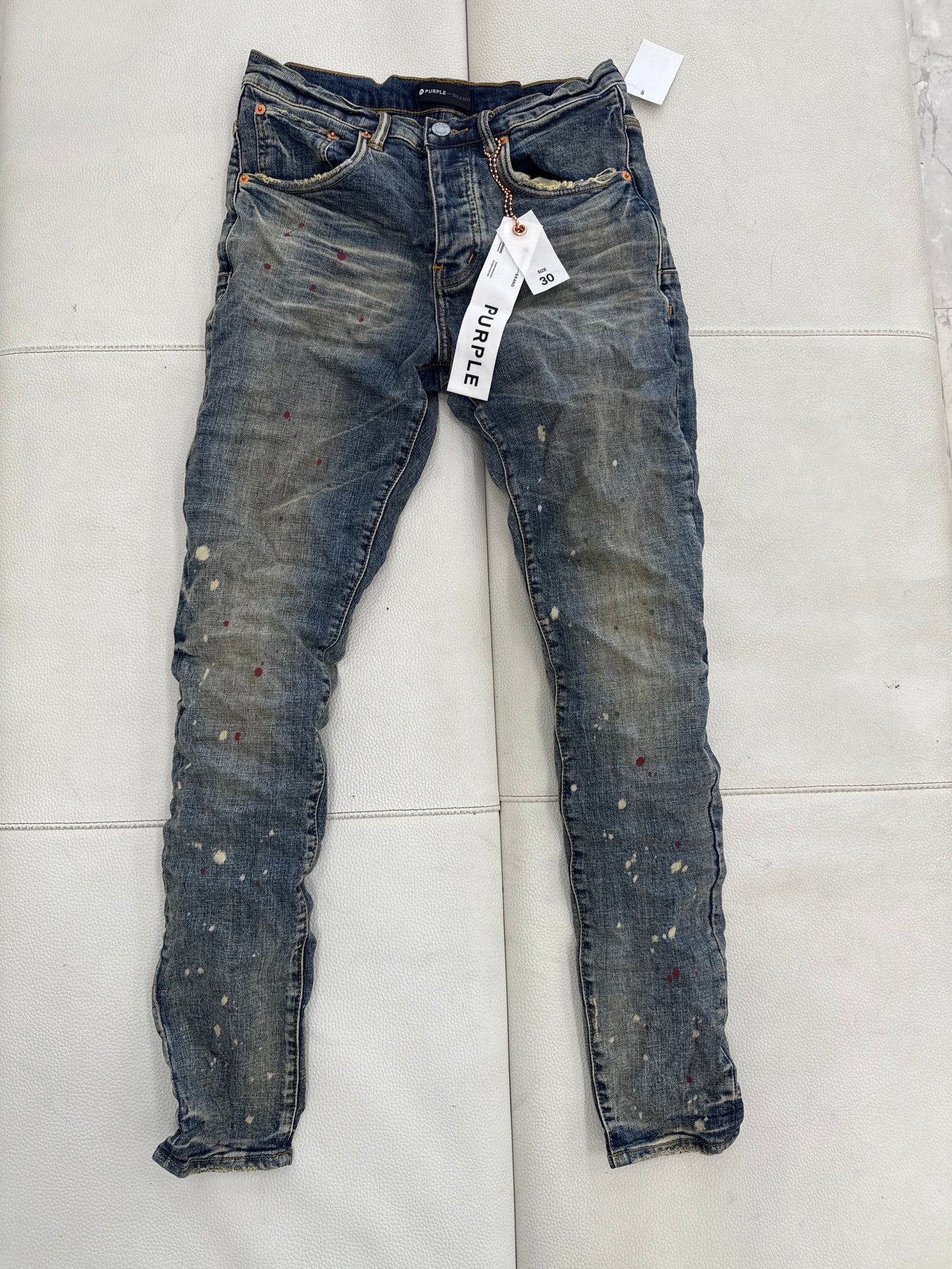 Purple Jeans Faded Bleach