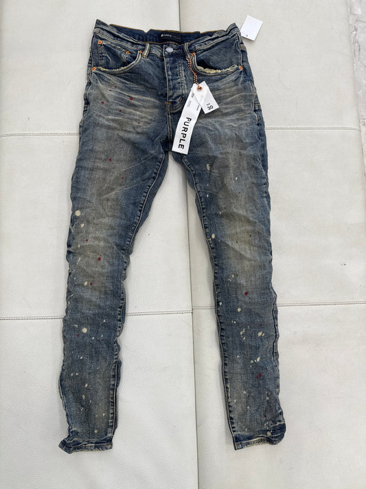 Purple Jeans Faded Bleach