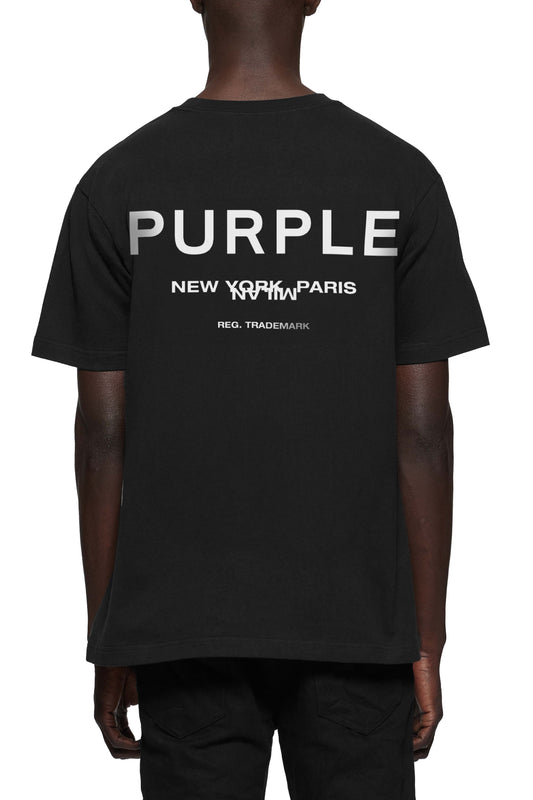 Black and white purple tee