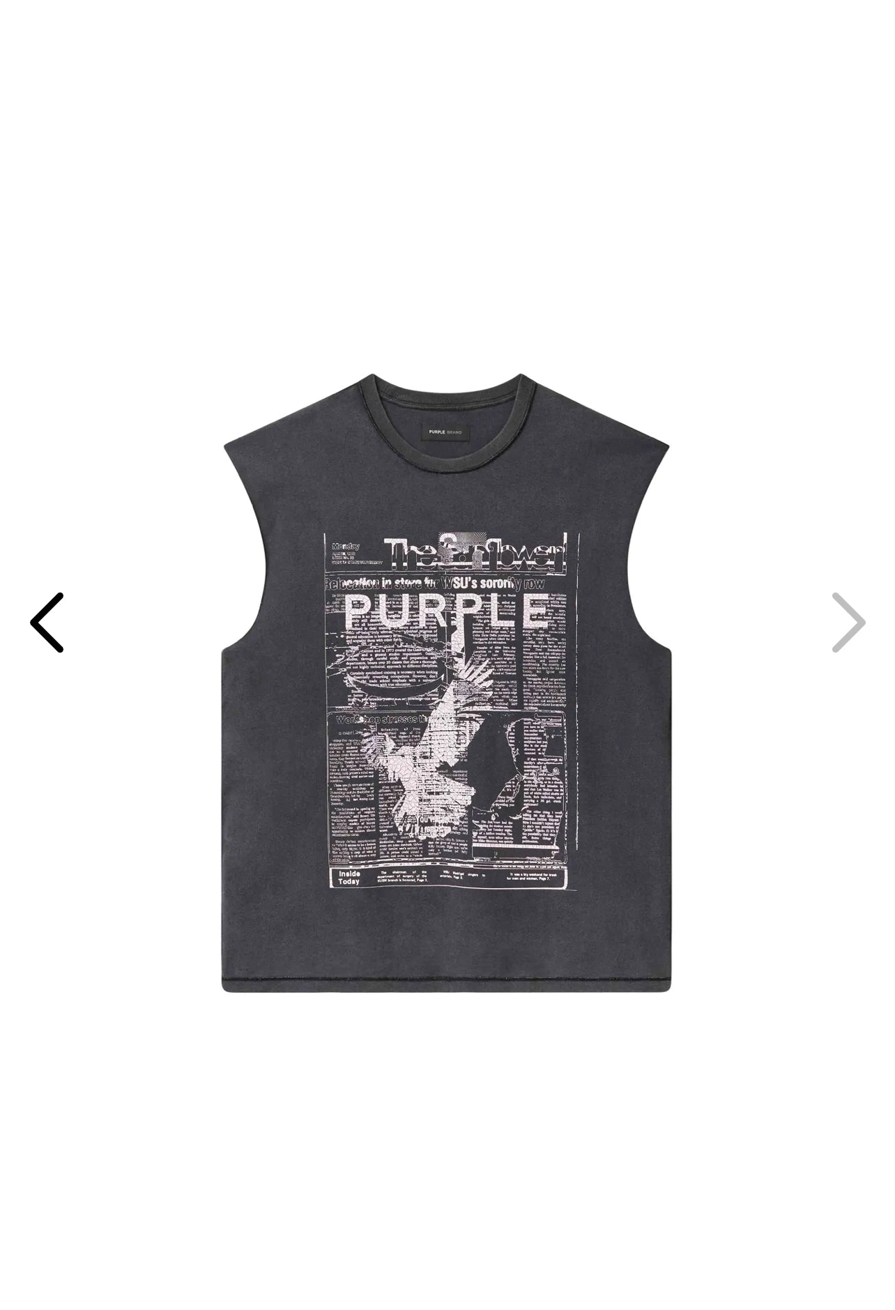PURPLE“SLEEVELESS”SHIRT