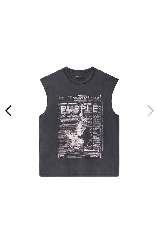 PURPLE“SLEEVELESS”SHIRT