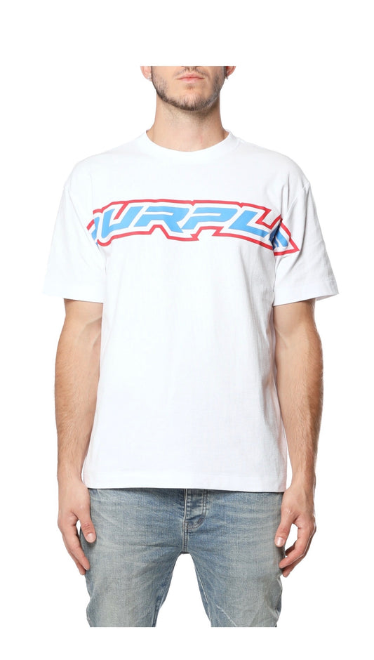 Purple /white/red tee