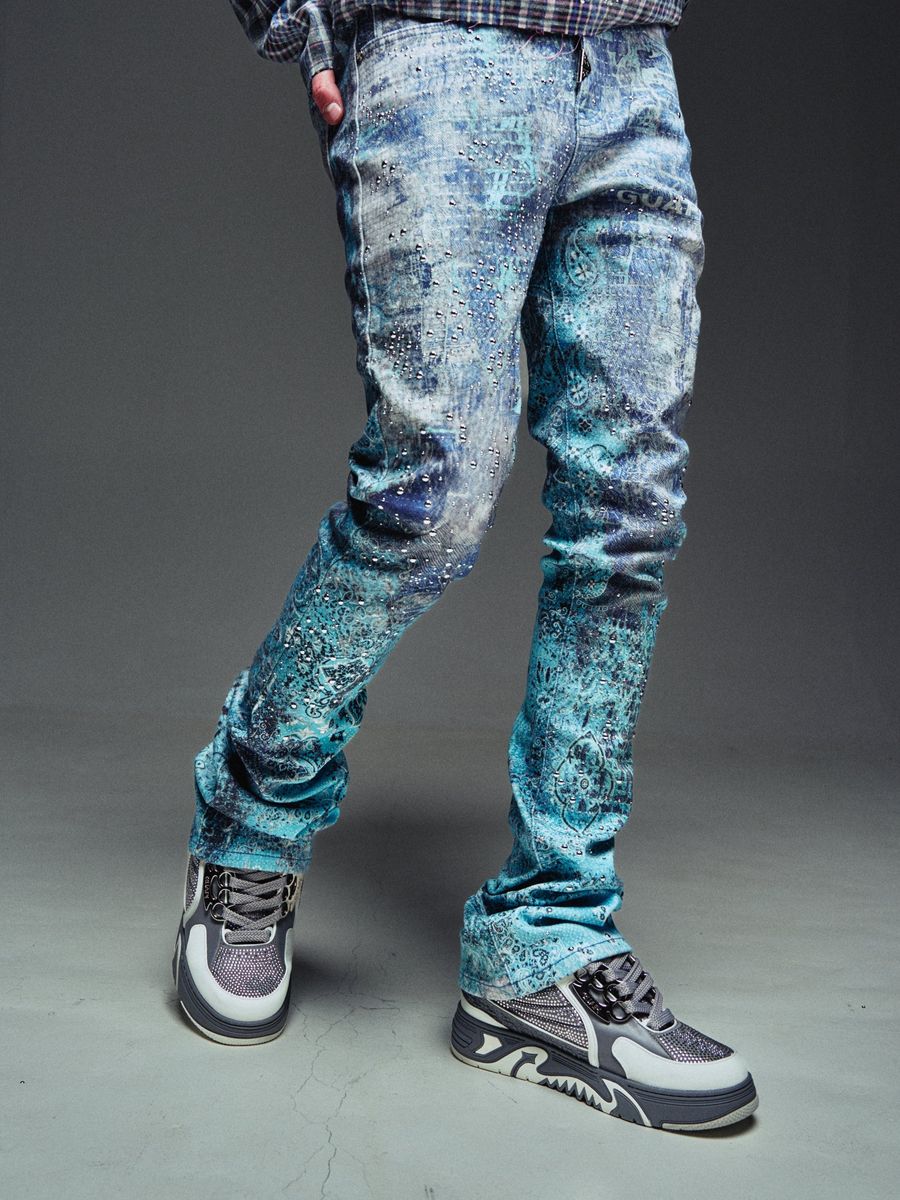 Frosted Paisley Denim Jeans (Frosted-Paisley-Denim)
