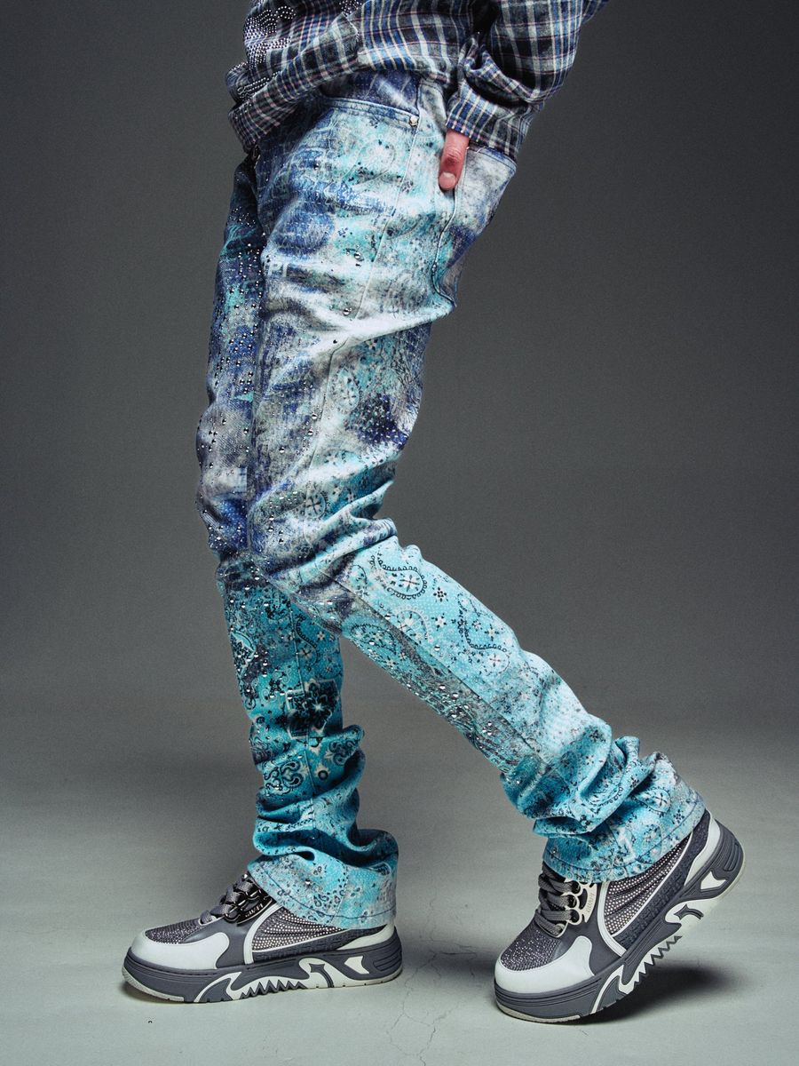 Frosted Paisley Denim Jeans (Frosted-Paisley-Denim)