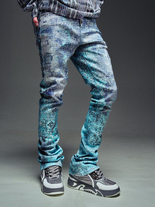 Frosted Paisley Denim Jeans (Frosted-Paisley-Denim)