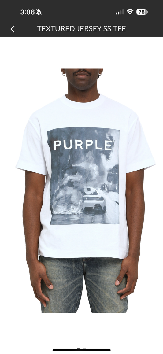 Purple Tee White Paint Car