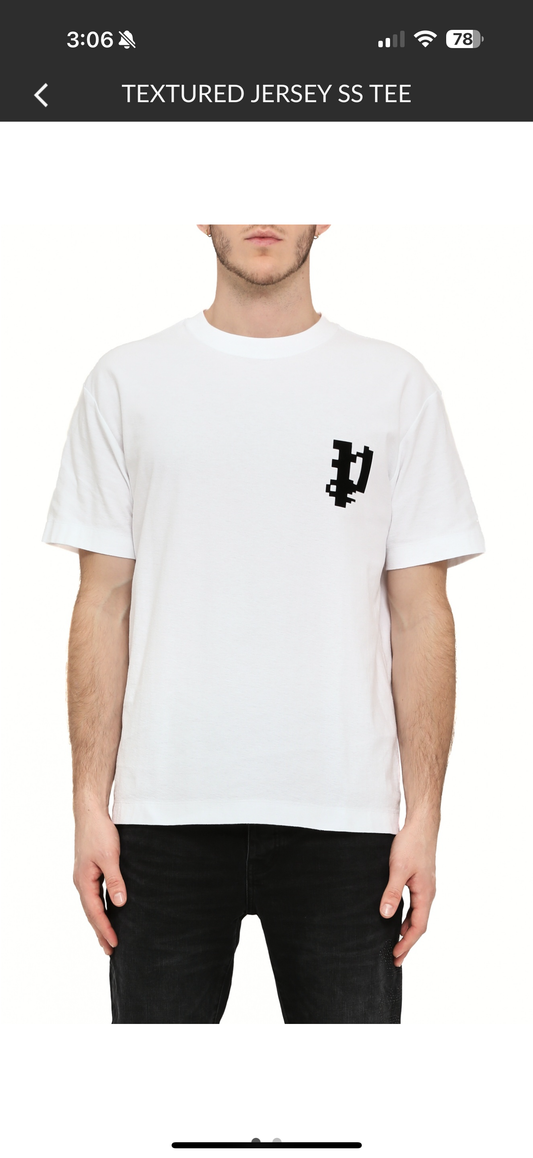 Purple Tee Pixel Felt White