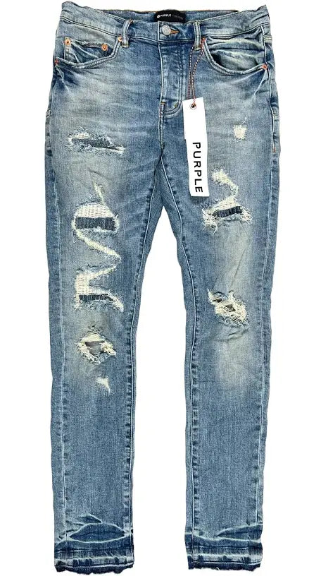 Purple Jeans Mended Repair