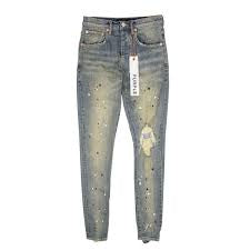 Purple Jeans Blotted Paint