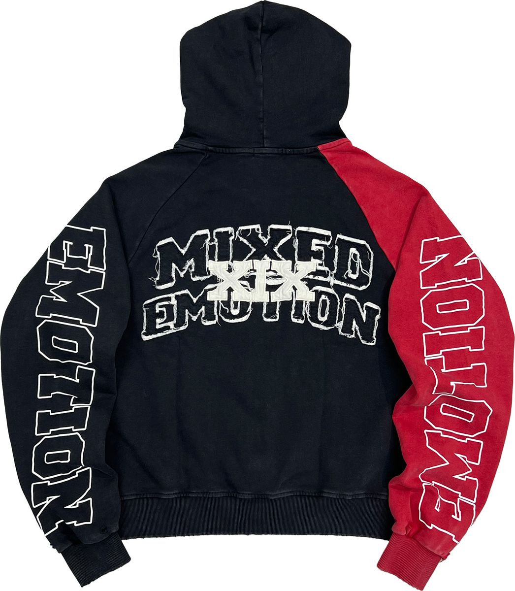 MIXED EMTION Red “Split Decision” Hoodie
