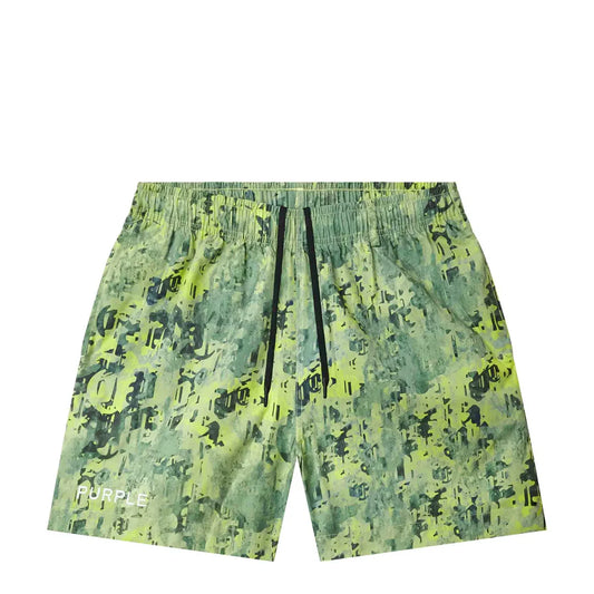 purple green shorts