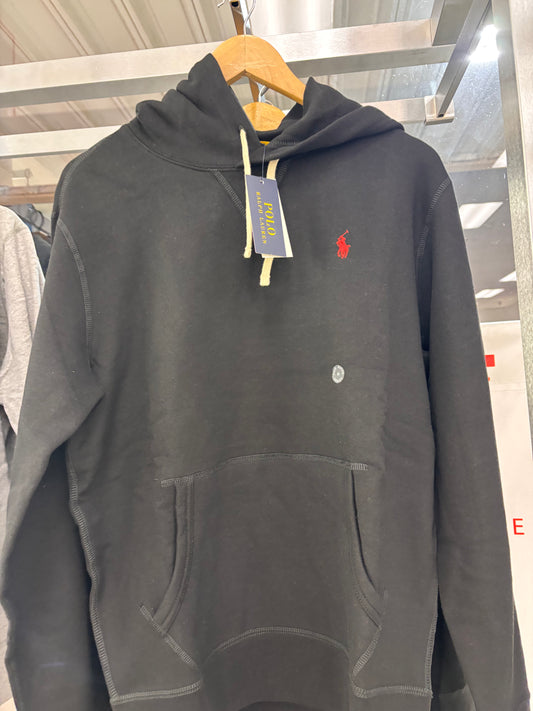 polo hoodie black