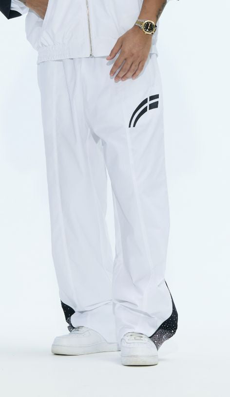 White / Black "Astral" windbreaker pants RVS