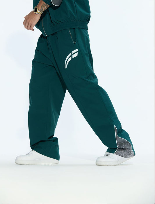 Emerald/ Grey "Astral" windbreaker pants RVS